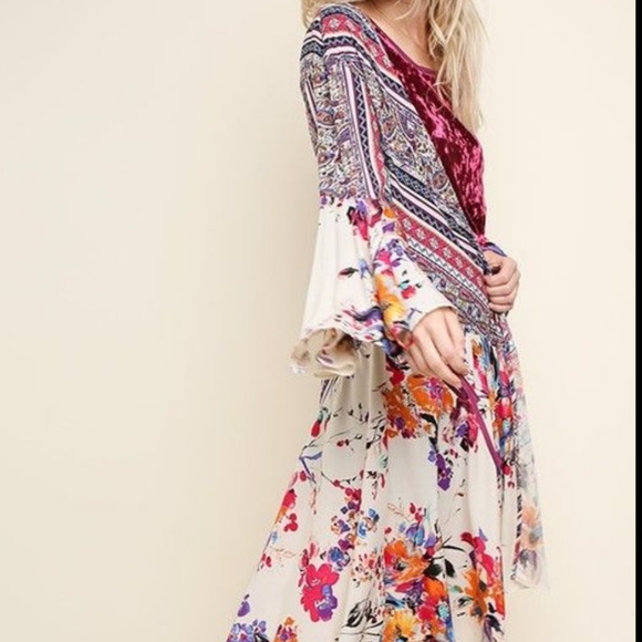 New Boho floral Kimono - Picture 2 of 7